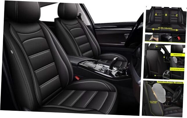 Juego completo de fundas de asiento de coche aptas para Kia Seltos aptas para Seltos-5 asientos 017 negro-