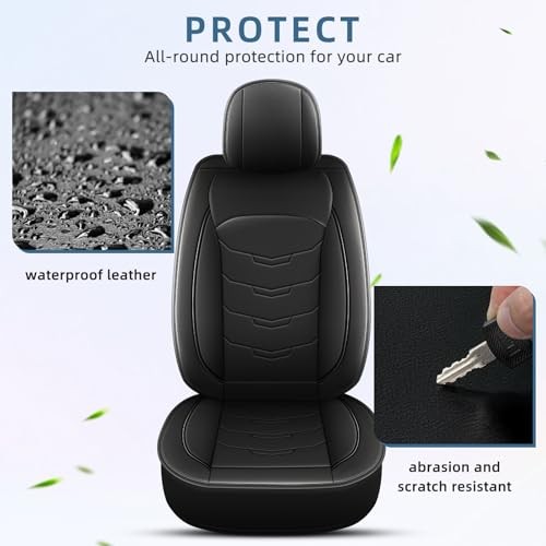 Fundas de asiento de auto aptas para Nissan Kicks 2018-2024 2025 cubiertas de asiento completas #109 negras- - Image 5