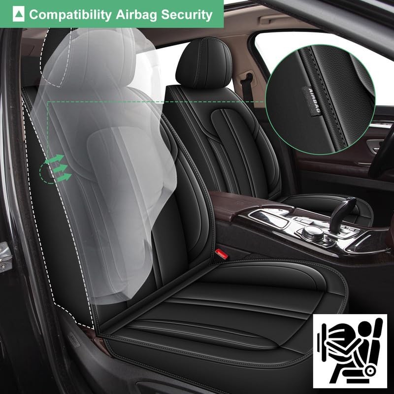 Juego completo de fundas de asiento aptas para Honda Pilot 2005-2016 funda de asiento de coche de cuero sintético - - Image 2
