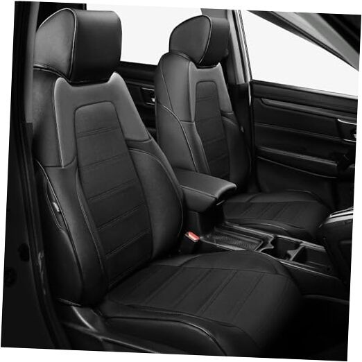 Juego completo de fundas de asiento CRV Custom Fit - asiento de coche CR-V 2017-2022 negro y gris-
