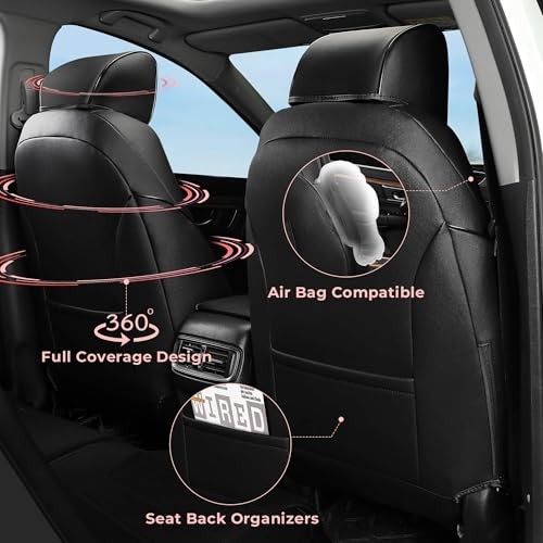 Juego completo de fundas de asiento CRV Custom Fit - asiento de coche CR-V 2017-2022 negro y gris- - Image 5