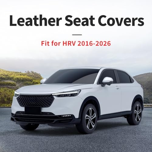 Juego completo de fundas de asiento de coche Fit HRV compatibles con Honda HR-V 2016-2025 negro-01- - Image 5