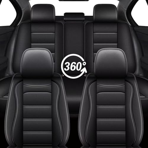 Juego completo de fundas de asiento de coche aptas para Honda 5 asientos para Accord 2007-2017 017 negro- - Image 2