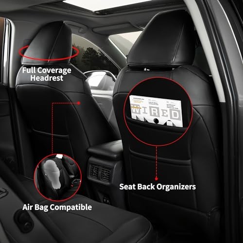Fundas de asiento para Toyota RAV4 - Custom Fit RAV4 2019-2025 (no para híbrido) negras- - Image 2