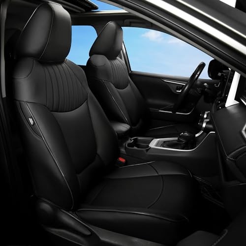 Fundas de asiento para Toyota RAV4 - Custom Fit RAV4 2019-2025 (no para híbrido) negras- - Image 5