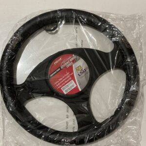 Cubierta de volante de coche universitario Pilot Automotive cuero negro Louisiana LSU-