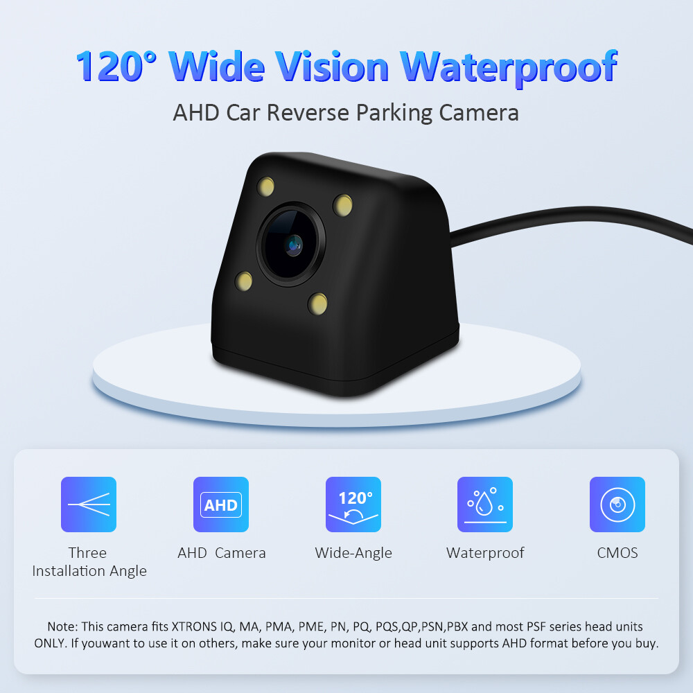 XTRONS AHD 720P Wired Car Reversing Parking Backup Camera 120° Wide Angle CMOS