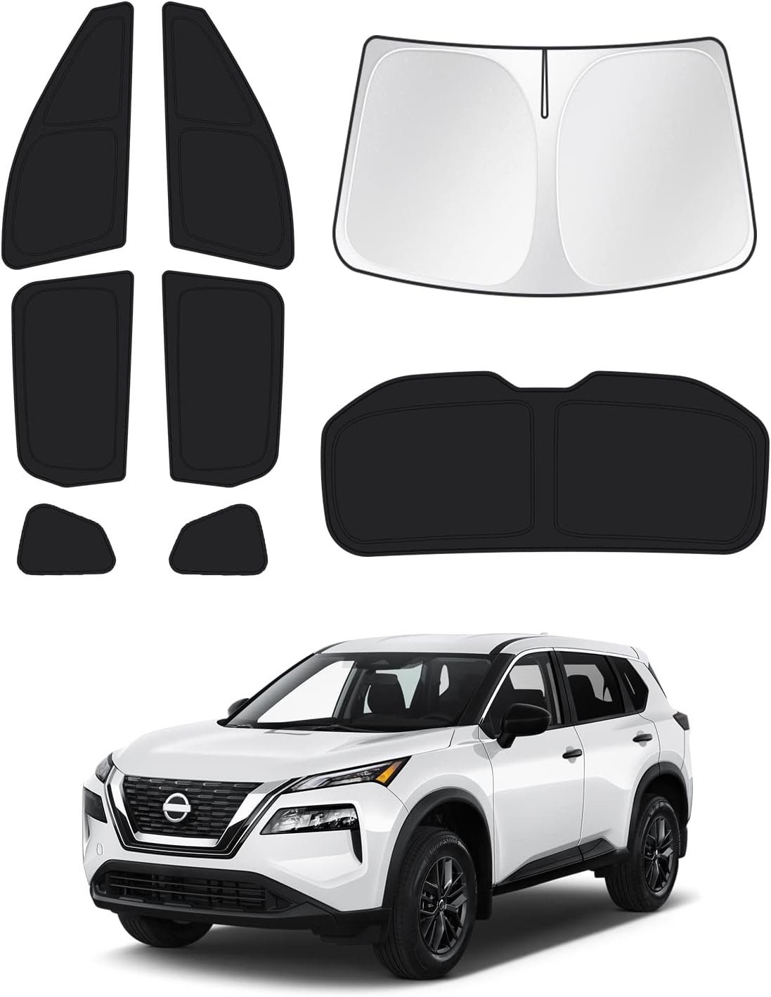 Parasoles para Nissan Rogue 2023 2022 2021 Parabrisas Parasol Ventanas Laterales y Traseras-