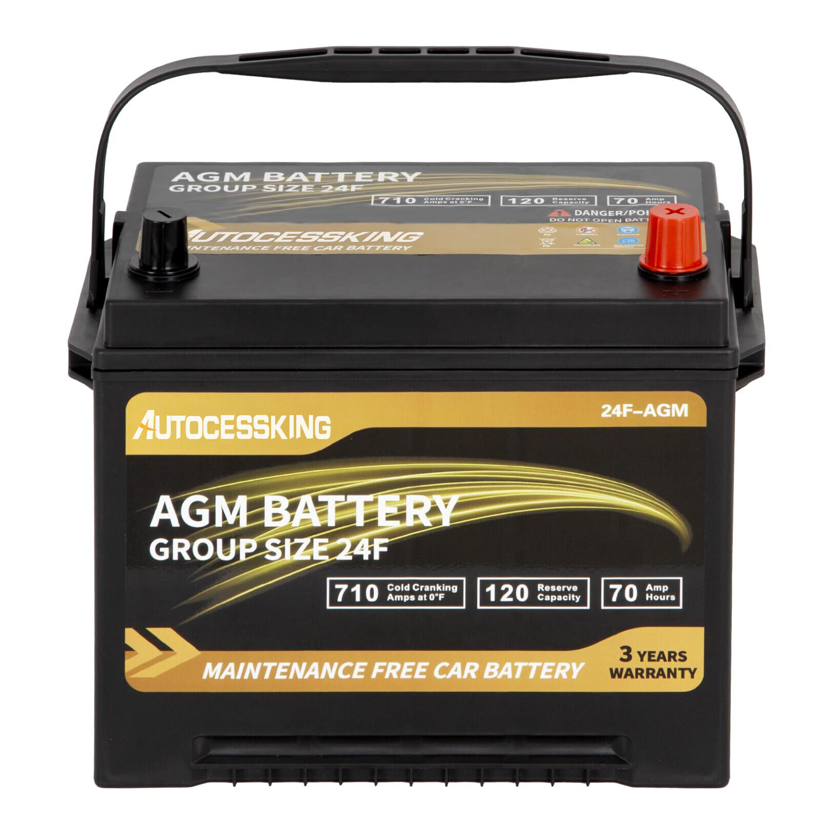 Batería AGM Group 24F Platinum 12V 70AH Recargable Automotriz Coche Baterías-