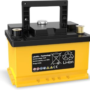 Batería de Coche Litio Lifepo4 Batería Automática, 12V 40Ah, 660CCA, 100RC Deep Cycle Sta-