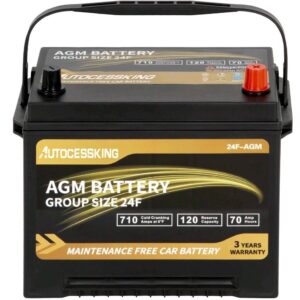 Batería AGM Group 24F Platinum 12V 70AH Recargable Automotriz Coche Baterías -