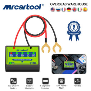 Probador de Batería de Coche Analizador de Monitoreo de Batería Automotriz Portátil Baja Potencia-
