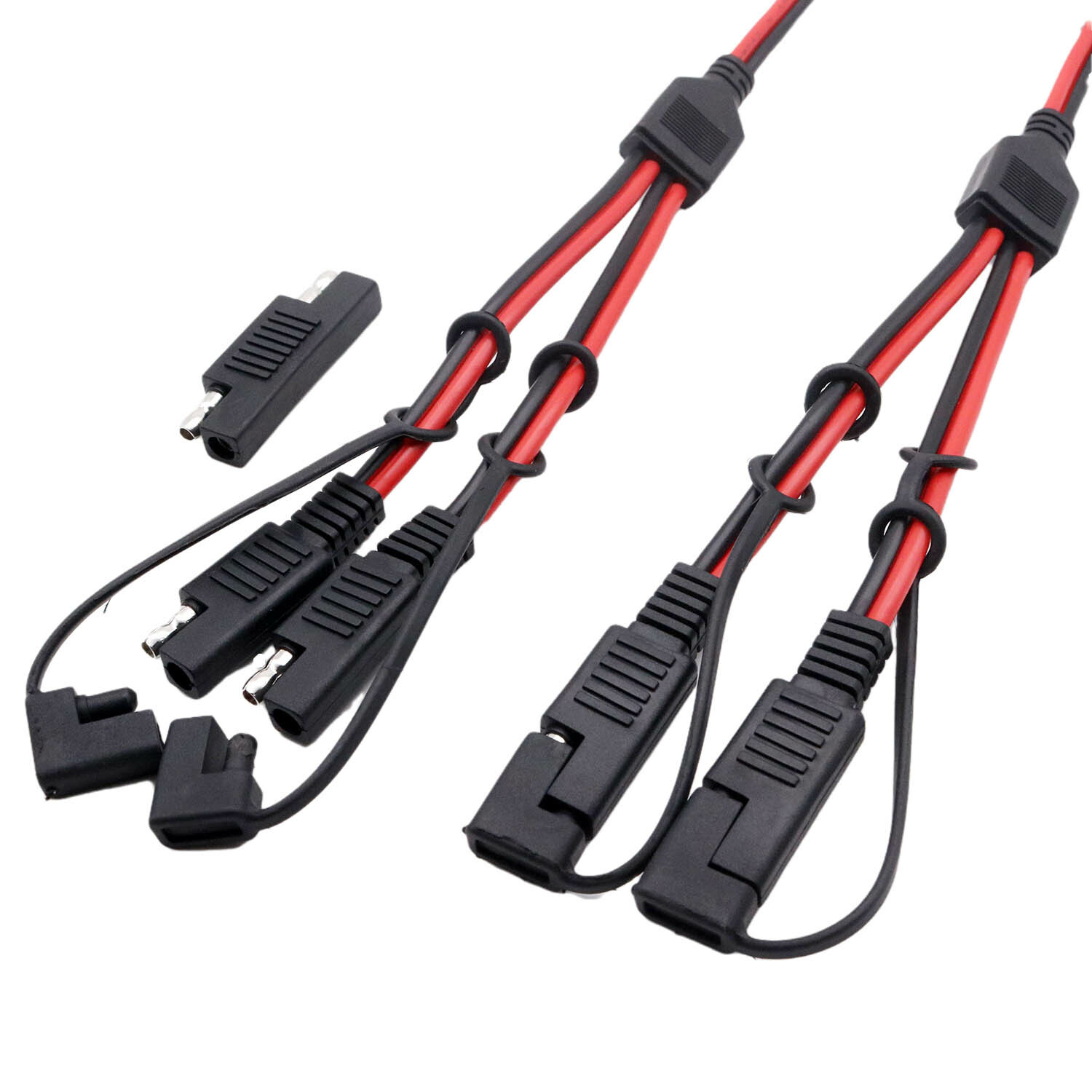 Cable conector automotriz de alimentación SAE DC batería solar 14 AWG Y 1 a 2 divisor- - Image 4
