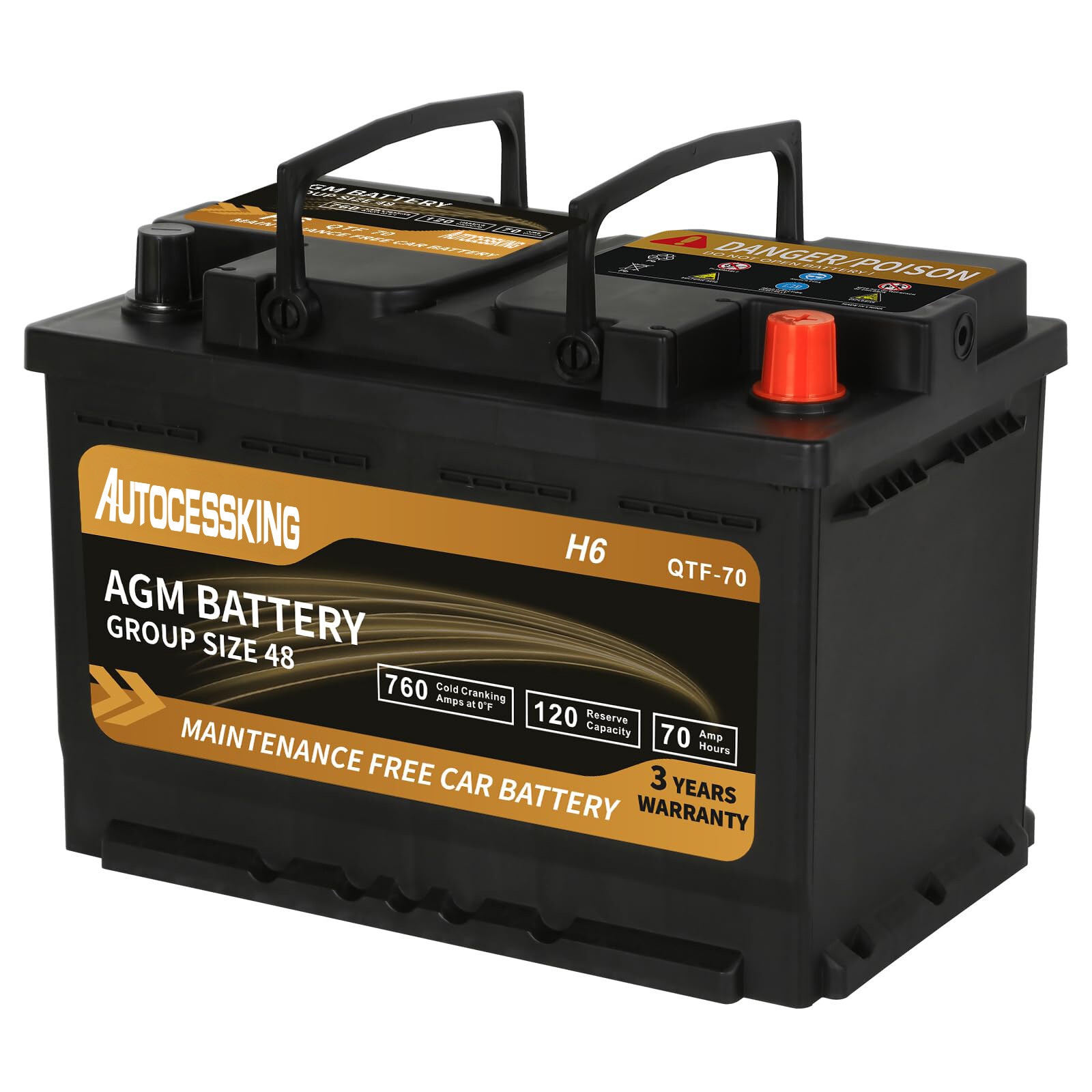 Batería AGM Platinum BCI Group 48 12v 70ah H6 Tamaño 48 Batería Automotriz Coche- - Image 5