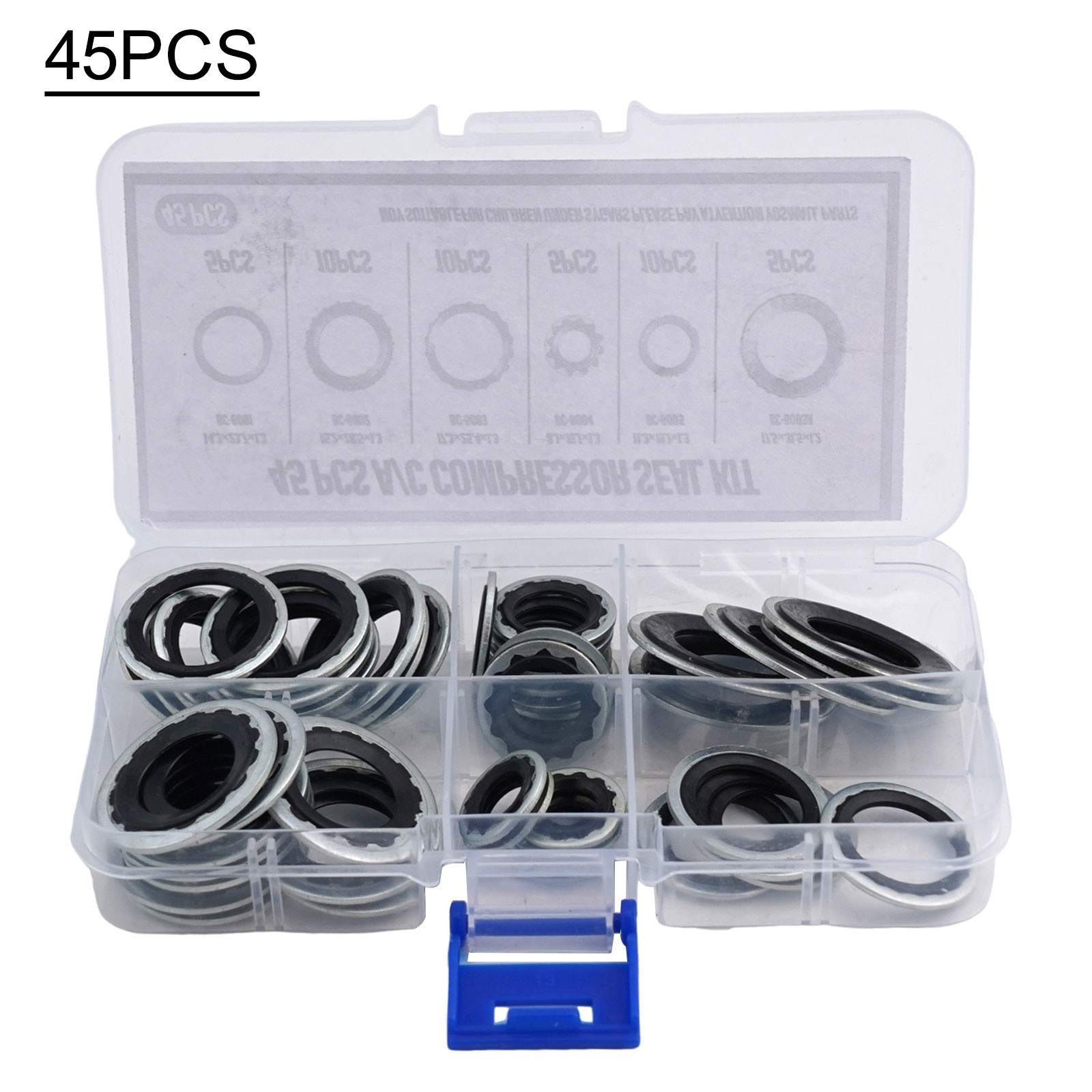 45Pcs Automotive Air Conditioning System Compressor Gasket Seal Repair Parts - Image 5