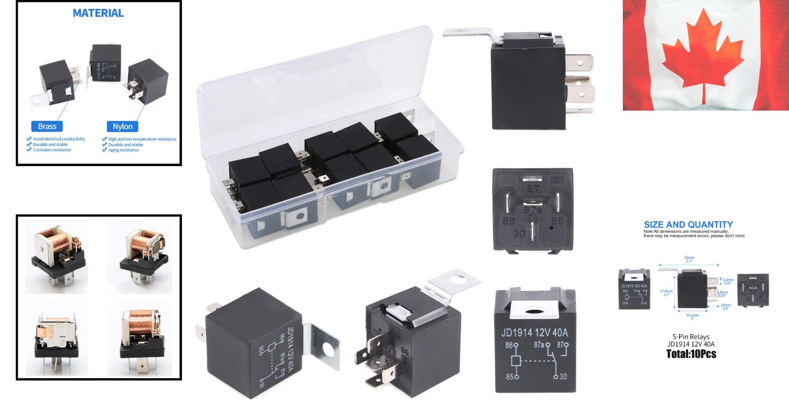 Reliable 10-Pack of 12V 30A/40A Electrical Relays - Automotive & Marine Ready - Image 2