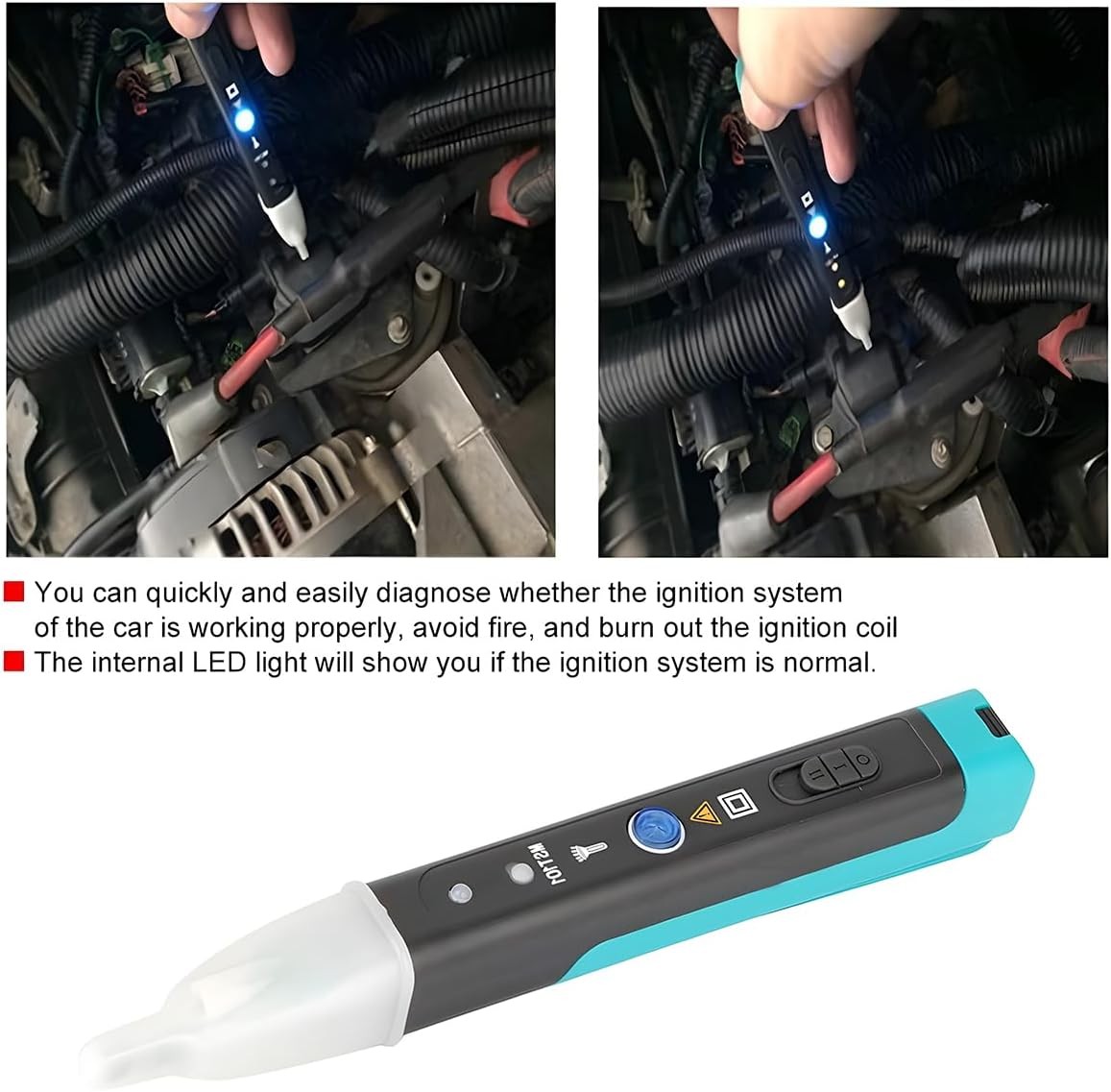 Probador de bobina de encendido para automóvil, MST-101 electrónico de chispa automática negro + azul + blanco - - Image 2