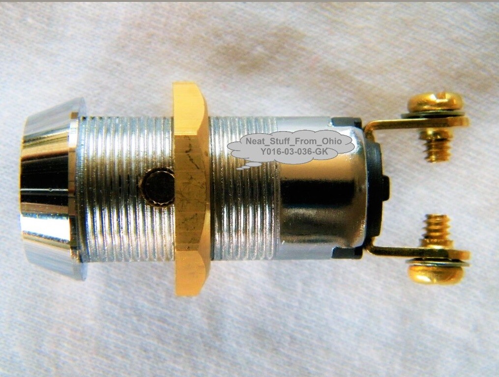 INTERRUPTOR DE LLAVE DEL SISTEMA DE ALARMA (LLAVE REDONDA) MANTENIDO, 2 TECLAS, SPST 4AMP@125, ENCENDIDO Y APAGADO- - Image 2