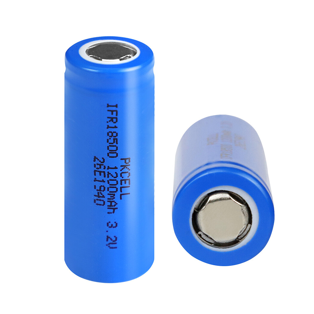 20Pcs 3.2V LiFePO4 Batteries IFR 18500 1200mAh Cell Flat Top for Outdoor Lights - Image 3