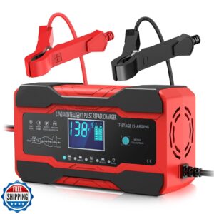 Cargador de Batería YONHAN 10 Amperios 12V y 24V Batería de Coche Inteligente Completamente Automático C-
