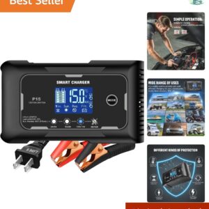 Cargador Smart 12V/24V Lifepo4 con Pantalla LCD y Función de Reparación de Batería-