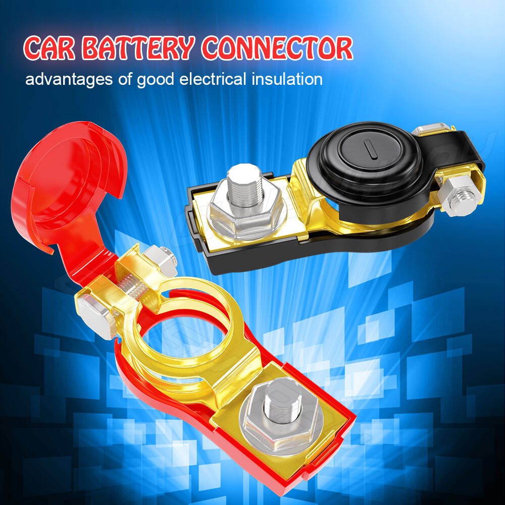 Conectores de abrazadera de terminales de cable de batería de 3 vías de poste superior automotriz de 12 V para automóvil- - Image 2