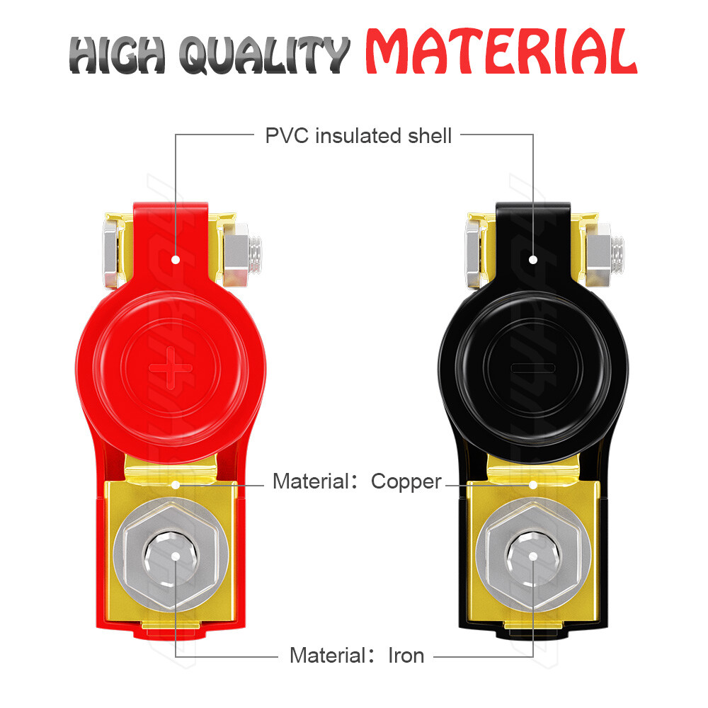 Conectores de abrazadera de terminales de cable de batería de 3 vías de poste superior automotriz de 12 V para automóvil- - Image 4