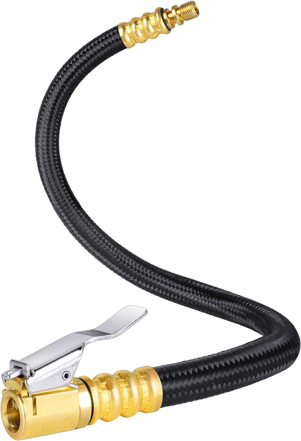 12'' Tire Inflator Extension Tube, Tyre Pump Quick Inflation Chuck Adapter