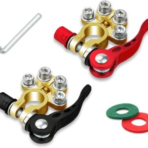 2 Battery Terminal Connectors Quick Release Disconnect for SAE/JIS Type A Copper