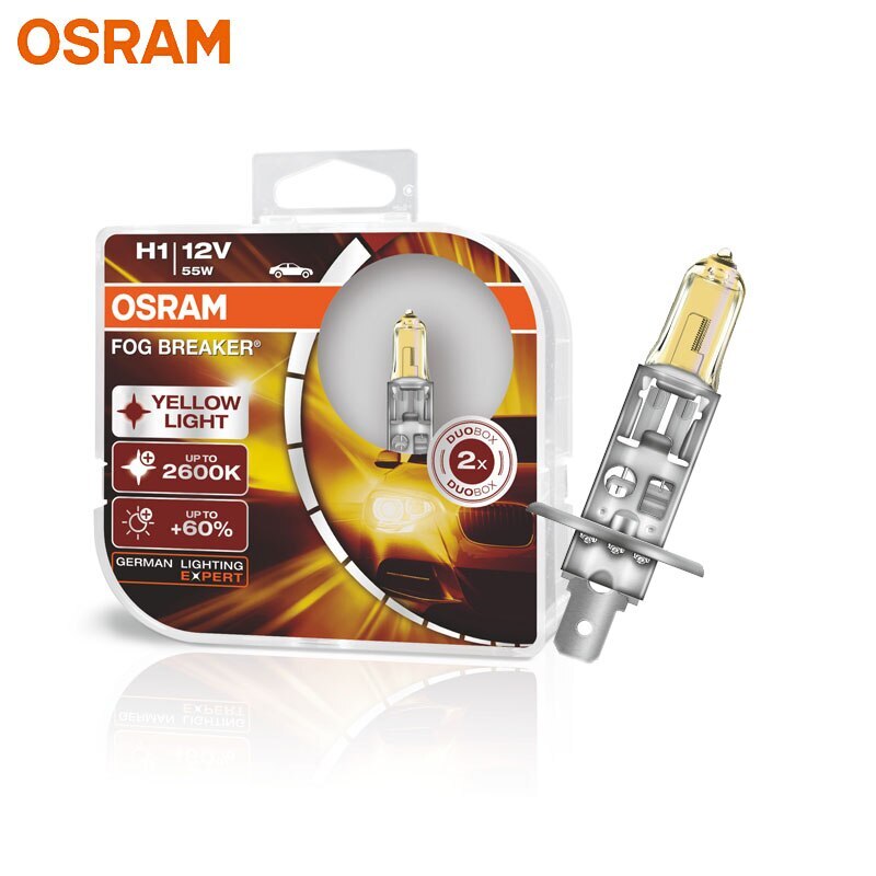 OSRAM H1 Interruptor Antiniebla 2600K Amarillo Halógeno Faro Globos Antiniebla 12V 55W (Par)- - Image 2