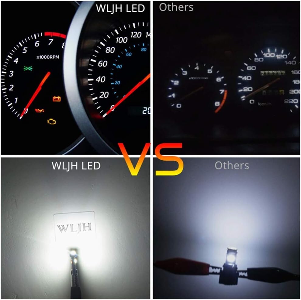 Kit de bombilla LED T5 regulable de 150 lúmenes - iluminación interior automotriz versátil- - Image 5