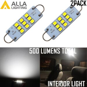 Allá Lighting 9-LED 561 Interior Domo Mapa Cortesía Bucle Bombillas Lámparas, Blanco-