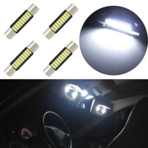 4 un. 6000K Blanco 29mm LED Tocador Espejo Bombillas Parasol Lámpara 6614F 6612F-