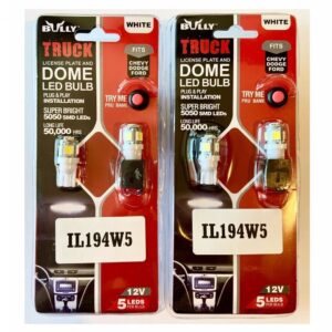 Pilot Automotive 194 Bombillas LED Super Brillantes BLANCO 12v (Juego de 4)-