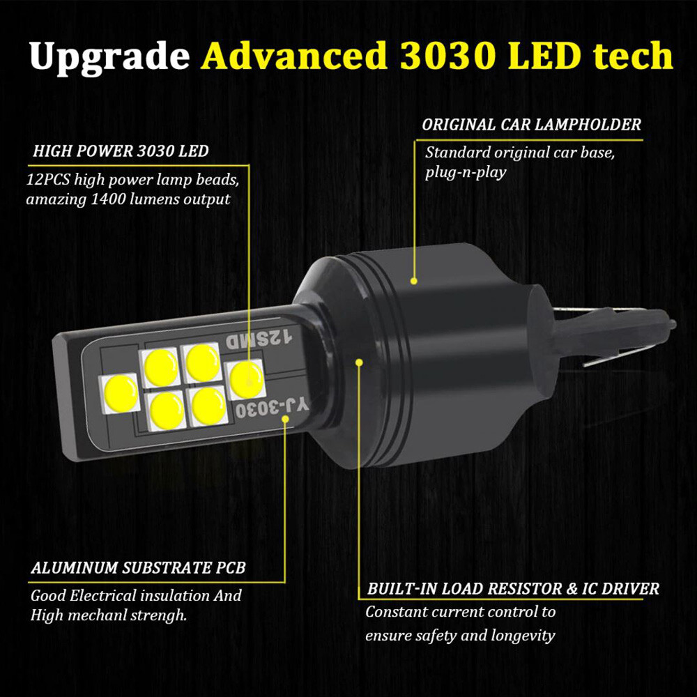 G4 AUTOMOTRIZ 2x 7440 7443 Bombillas LED 3030 Alto Brillo Colorido Luz Trasera de Freno- - Image 4