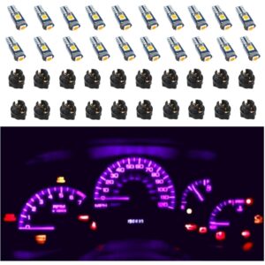 74 bombillas LED de larga duración para mayor visibilidad - Kit automotriz púrpura-