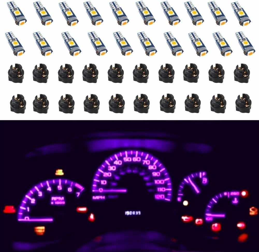 74 bombillas LED de larga duración para mayor visibilidad - Kit automotriz púrpura- - Image 2