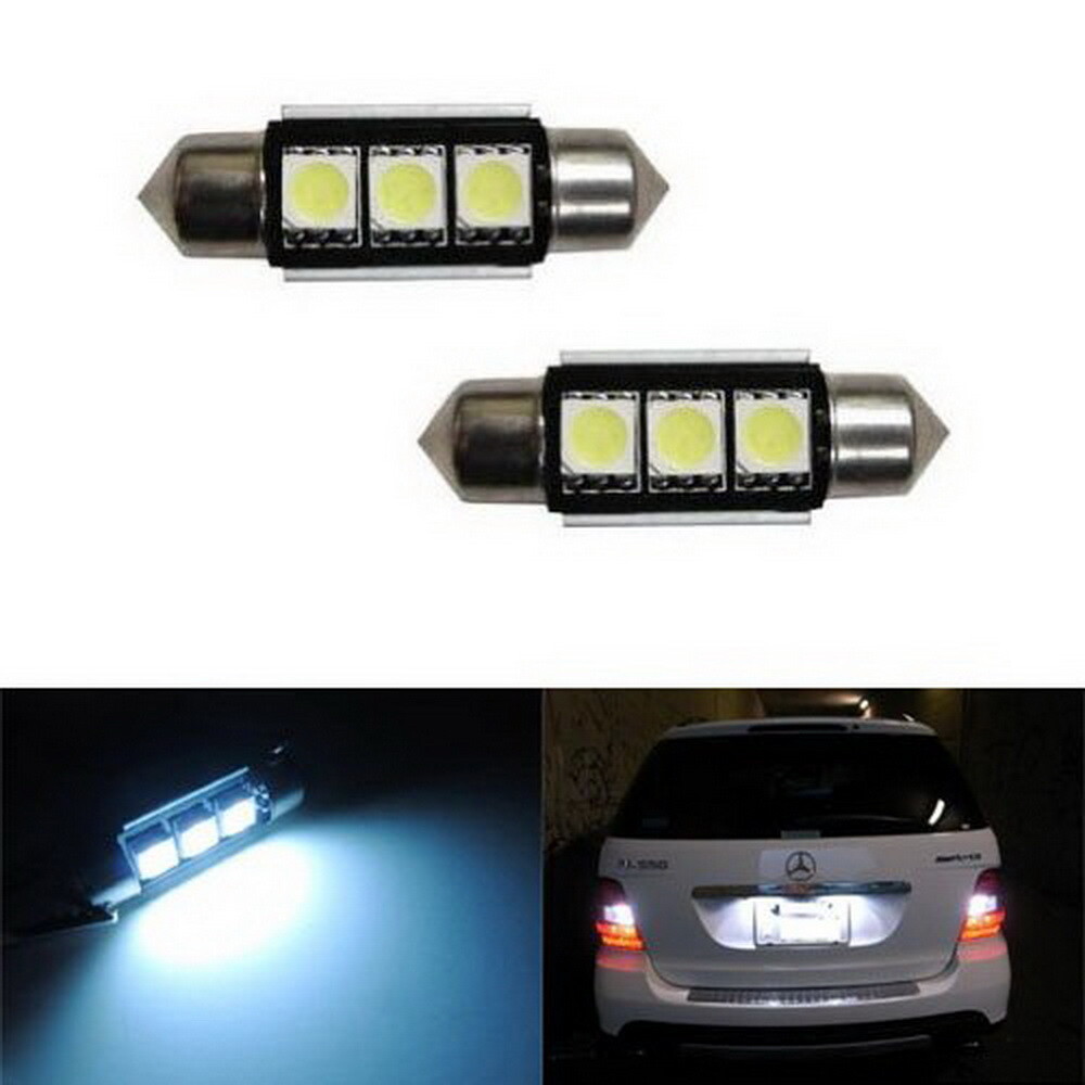 Bombillas LED Xenón Blanco 6418 C5W Sin Errores para Luces de Matrícula Euro Coche-