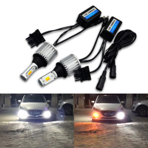 G4 AUTOMOTRIZ CANBUS T25 3157 Switchback Bombillas LED Blanco DRL Ámbar Luz de Señal-