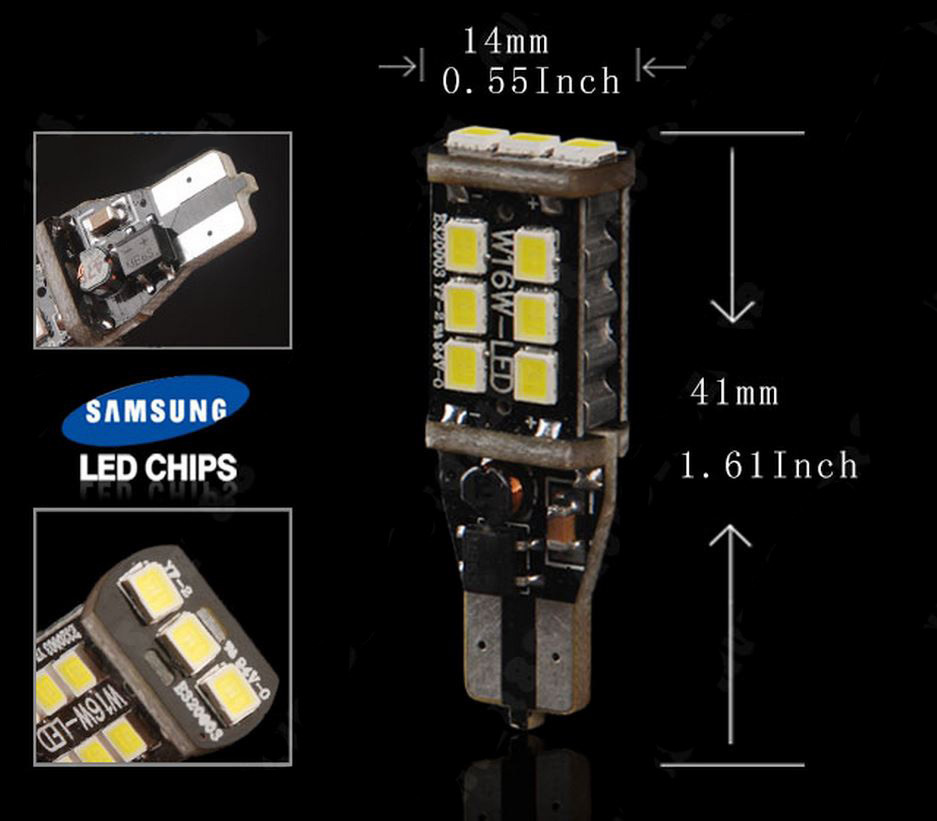 G4 AUTOMOTRIZ 2x T15 921 CANBUS LED Bombillas 2835 SMD 12V Luz de Respaldo Blanco Frío- - Image 4