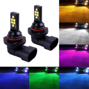 Bombilla antiniebla LED G4 automotriz 2x 9006 SMD 3030 lámpara DRL colorida de alto brillo-