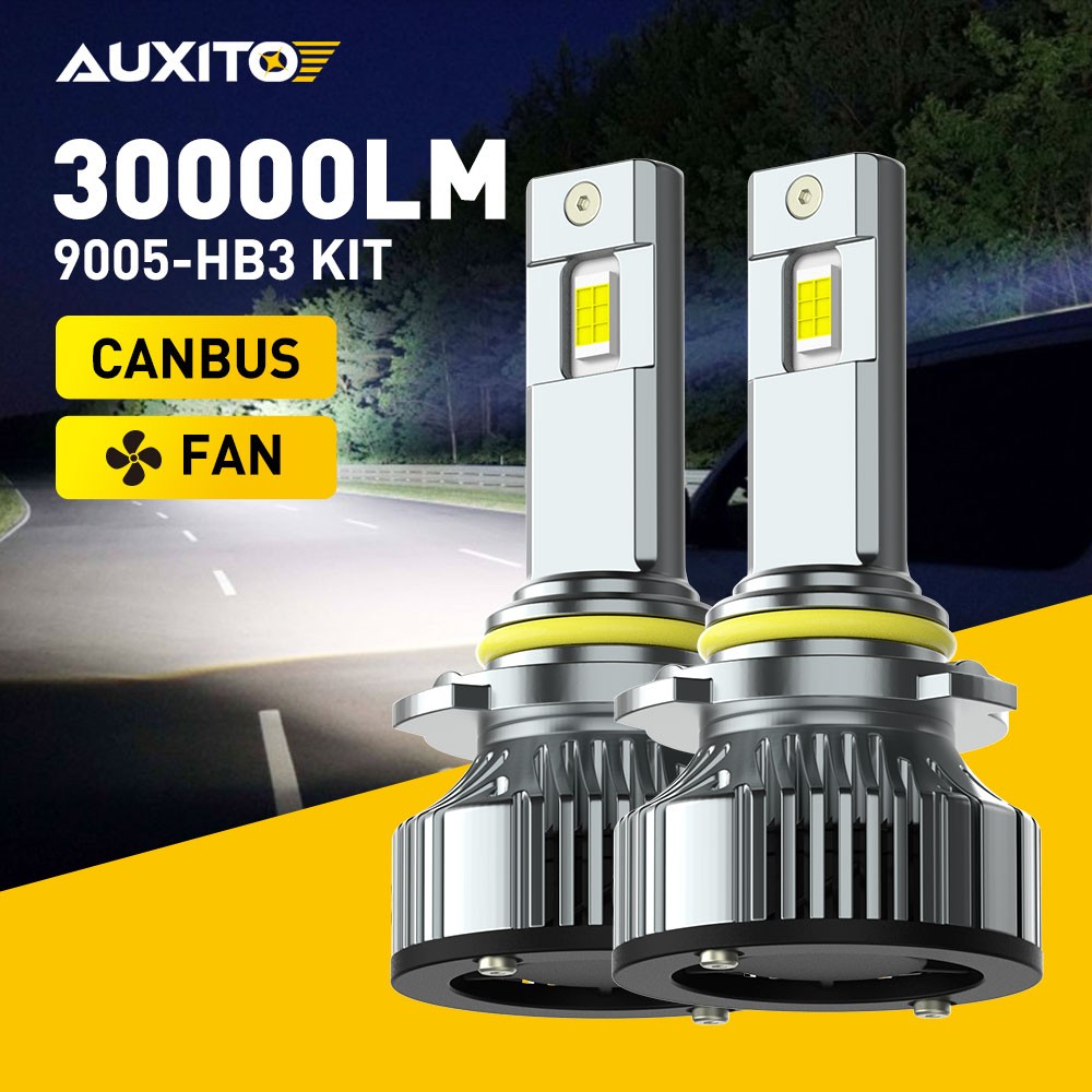 AUXITO 9005 HB3 LED Faros Bombillas de haz alto Blanco Super Brillante Kits de conversión-