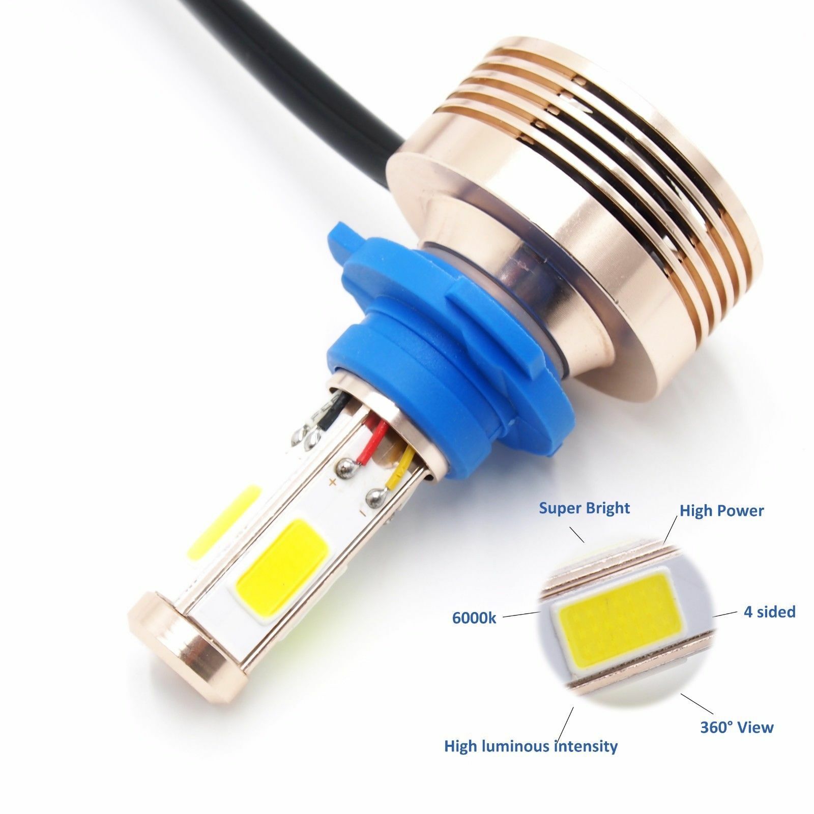 Kit de conversión LED G4 Automotriz 2x 9006 Premium 4-COB 360º 6000K Bombilla Faro- - Image 2