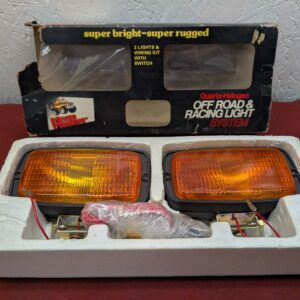 Luces antiniebla madre media rectangulares ámbar punto de conducción coche Acc vintage NOS-