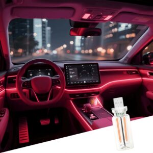 Lámpara Coche Retro, Ajuste Táctil USB Luces LED Coche, Enchufe USB Automotriz N...-