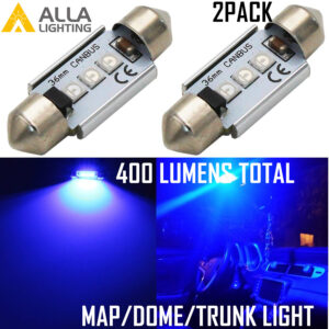 Bombilla domo Allá DE3175 31 MM azul 3 LED, festón de lectura superior superior superior superior-