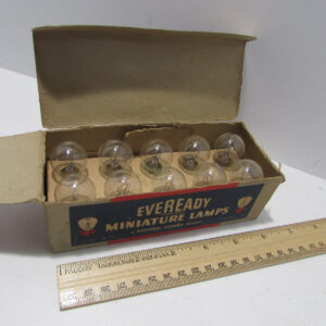 Vintage EVEREADY GE Nº 1141 Lámparas Automotrices Bombillas Caja de 10 Señales Interior-