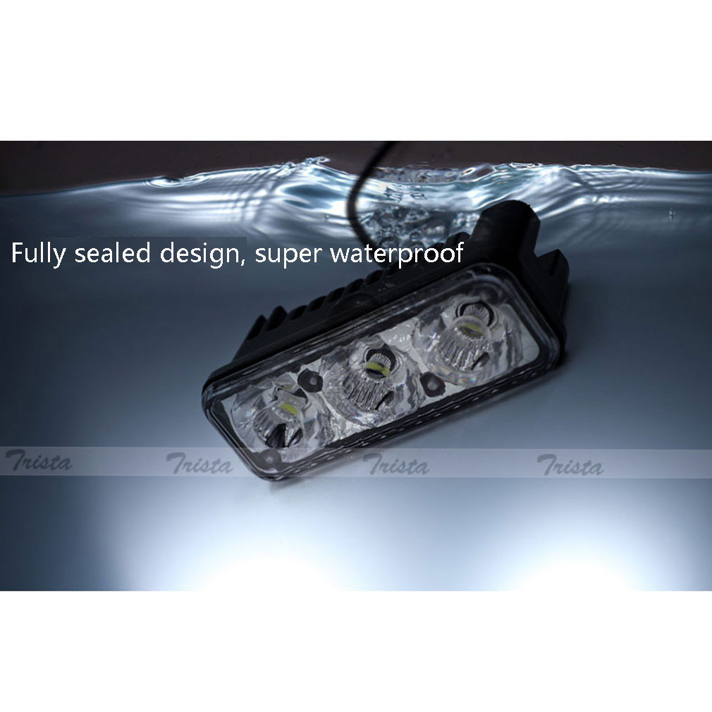 2 piezas 3 LED Blanco Coche DRL Luz de Conducción Control Remoto Flash Estroboscópico Lámpara de Advertencia- - Image 5