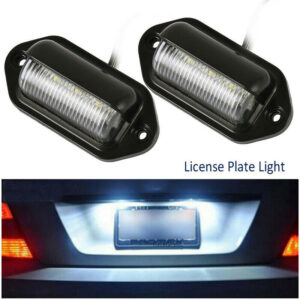 2 Piezas Luz LED Número Placa 12V-24V para Coche Barcos Moto Automotriz-