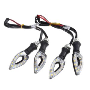 2 pares de luces indicadoras automotrices indicadores intermitentes moto-